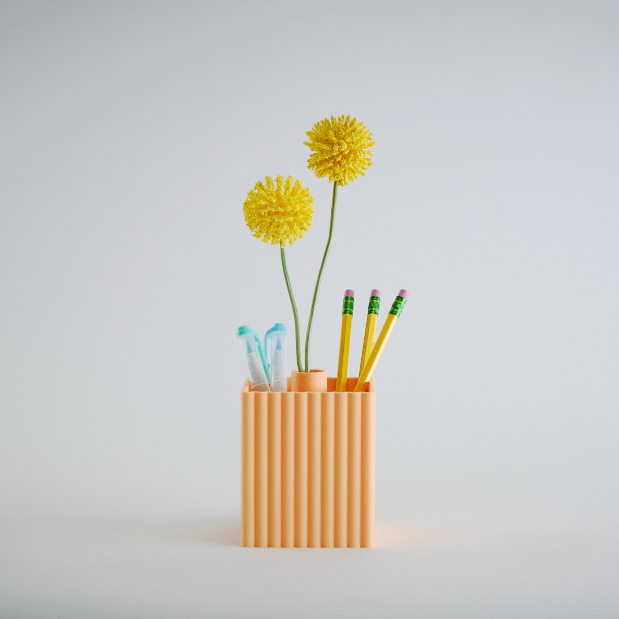 Chloe Pen Holder with Mini Vase - Honey and Ivy 